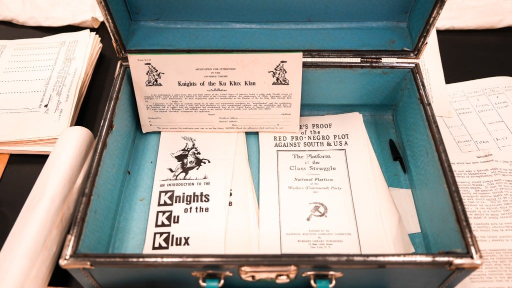 Mississippi Department of Public Safety Transfers Inventory of 1960s Klan Material to the Mississippi Department of Archives and History